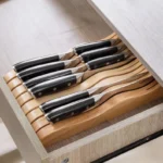 The Sculpted Drawer Vault – Artisan In-Drawer Wooden Knife Organizer