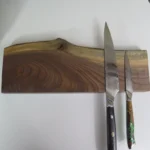 The Walnut Wild-Edge – Handcrafted Neodymium Magnetic Knife Rack