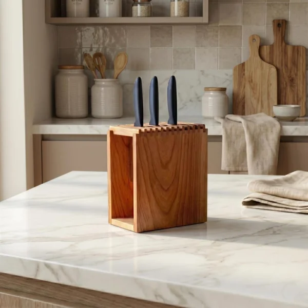 The Zen Heritage – Japanese Minimalist Solid Wood Knife Block