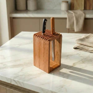 The Zen Heritage – Japanese Minimalist Solid Wood Knife Block (4)