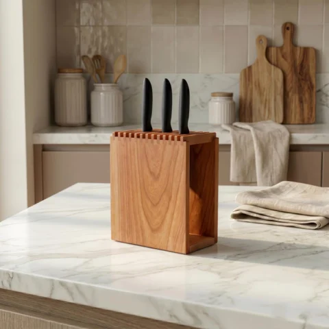 The Zen Heritage – Japanese Minimalist Solid Wood Knife Block
